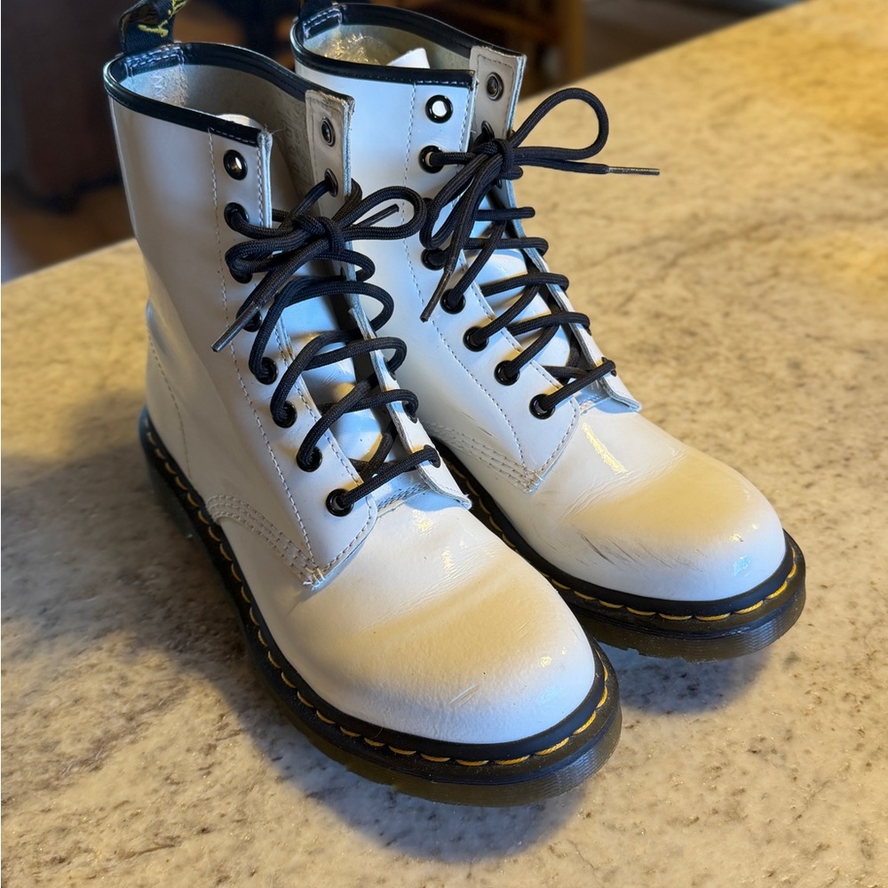 Dr. Martens 1460 White Leather Boots
